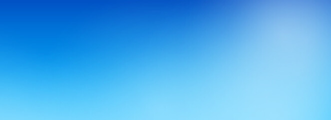Blue sky gradient mesh background. Soft clouds. Realistic vector illustration.