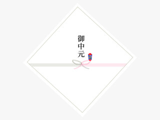  御中元 のし お中元 包装紙 紙 テンプレート 背景透過 ベクターイラスト