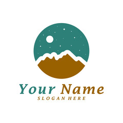 Obraz premium Mountain Logo Design Template. Mountain logo concept vector. Creative Icon Symbol