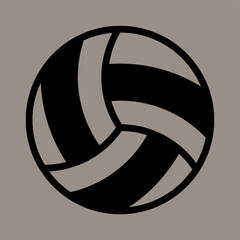 Icon, logo, vector illustration of volleyball isolated on gray background. suitable for sports, schools, patterns, designs and logos.