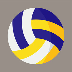 Icon, logo, vector illustration of volleyball isolated on gray background. suitable for sports, schools, patterns, designs and logos.