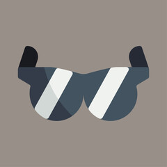 Icon, logo, vector illustration of glasses isolated on gray background. suitable for fashion, patterns, designs and logos.