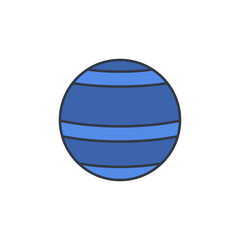 Planet Uranus icon. Planet of solar system. High quality coloured vector illustration..