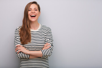 Obraz premium Smiling woman isolated portrait
