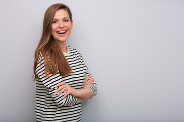 Obraz premium Smiling woman isolated portrait