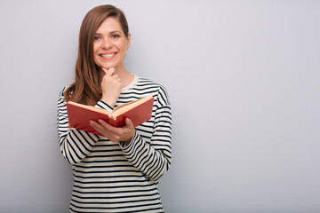 Smiling woman isolated portrait