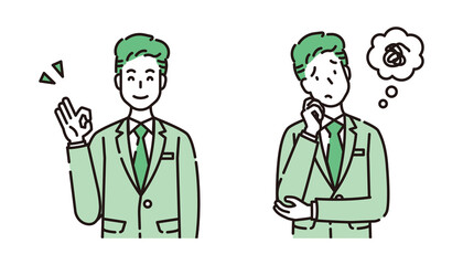 男性　人物　イラスト