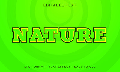 Nature 3D Vector Text Effect