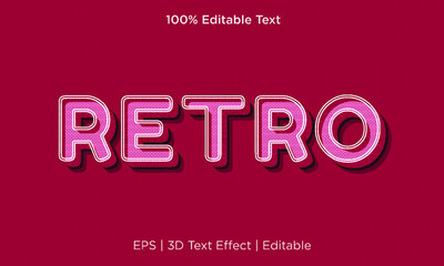 Retro 3D editable text effect