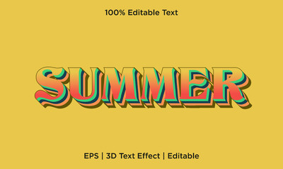 Summer Editable 3D Text Effect