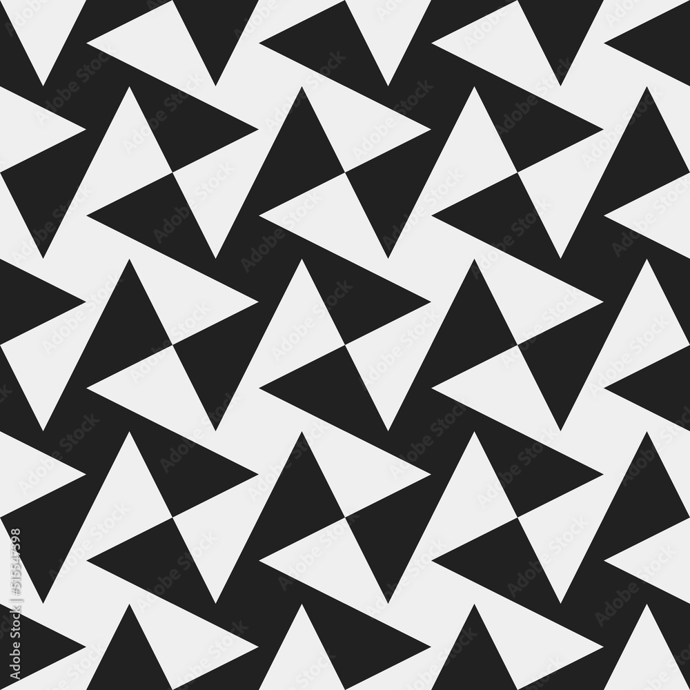 Poster Decorative pattern black and white and angular. Vector for print and design.