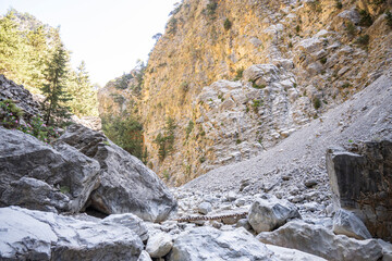 Fototapeta na wymiar Die Samaria-Schlucht auf Kreta - Der Gran Canyon Europas