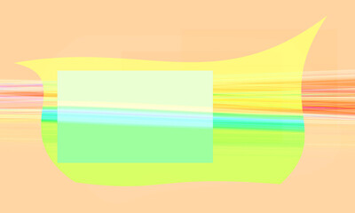 Obraz premium Illustration created by computer program. Imagine a sanitary ware for a bath shaped like a junk boat. Draw a line from left to right in multicolored, translucent colors to make the objects inside stan