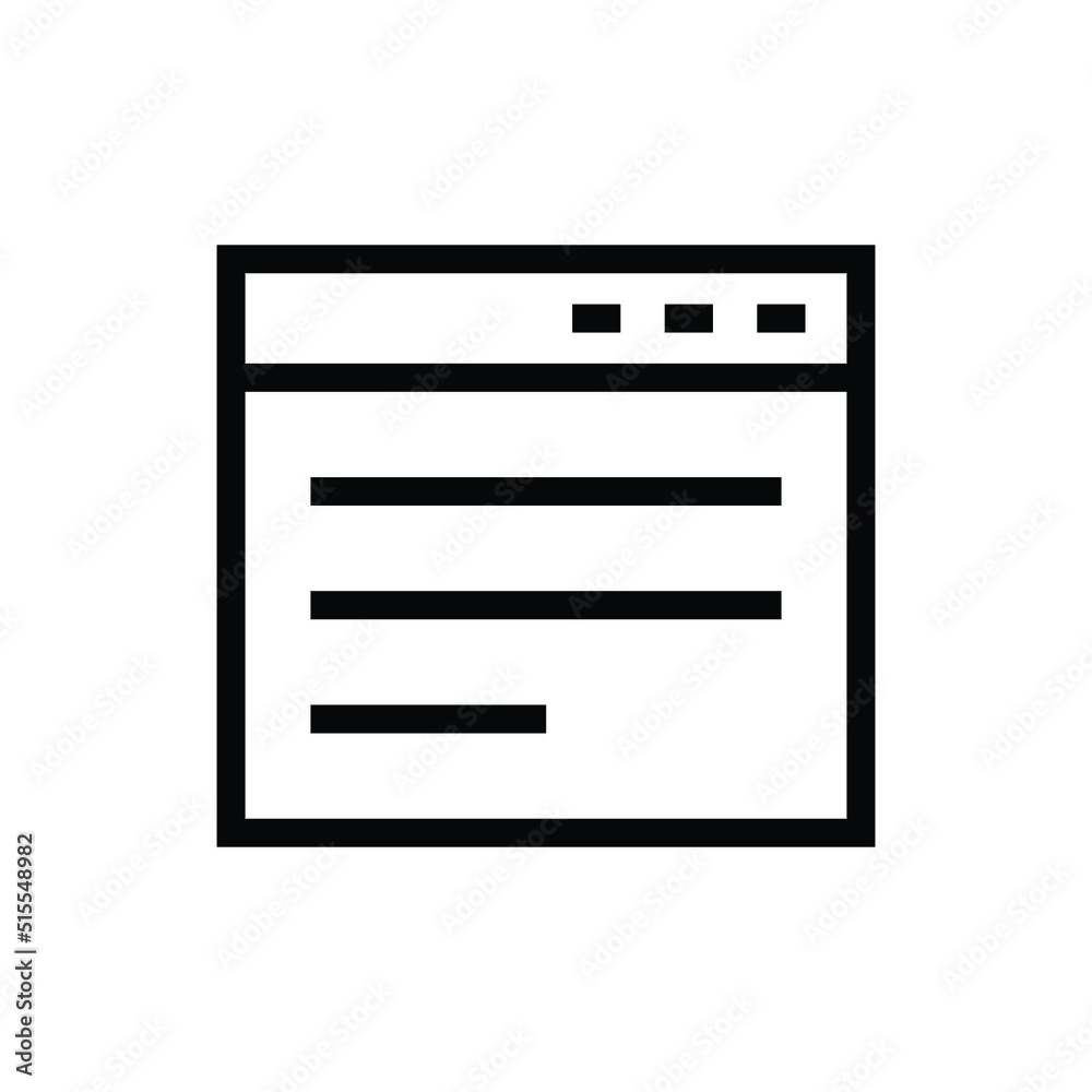 Wall mural web browser vector icon symbol design