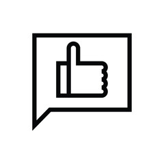 Positive feedback vector icon symbol design