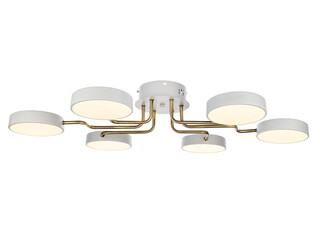 Modern white flat diode chandelier