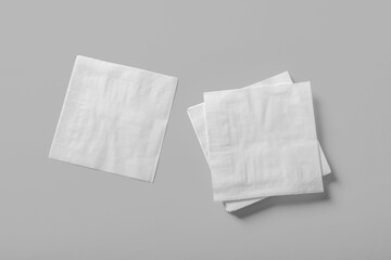 Paper napkin stack mockup copy space for your logo or graphic design - obrazy, fototapety, plakaty