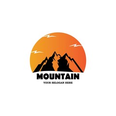 Mountain icon Logo Business Template Vector