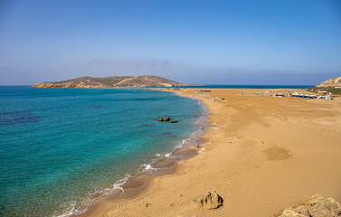Obraz premium Macheria beach on Rhodos island, Dodecanese islands, Greece 