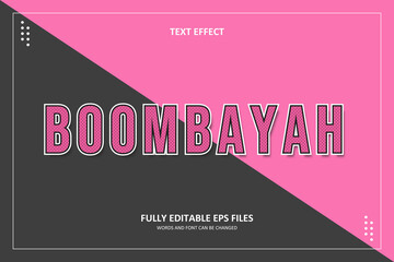 3D Black Pink Polkadot Texture Sticker Text Effect Template Editable