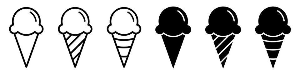 Ice cream set icon, vector illustration