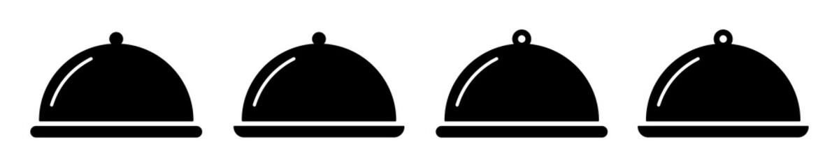 Obraz premium Tray plate icon. Food plate service icon, vector illustration