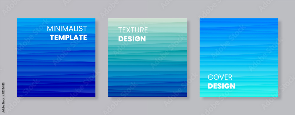 Poster Dynamic wavy light and shadow texture background with blue gradient colours design	
