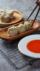 dimsum is a traditional food from China which is cooked using the steam method