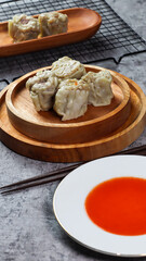 dimsum is a traditional food from China which is cooked using the steamed method