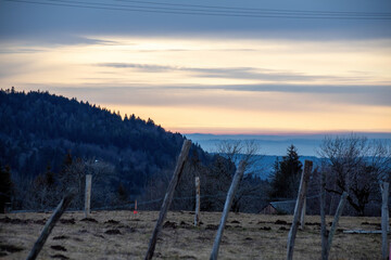 Fototapeta premium sunrise over the mountains