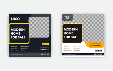 real estate House Social media Post Template Design