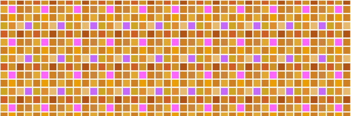ピンクとオレンジ系のモザイクタイルの背景素材