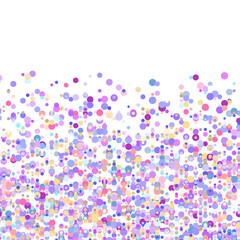 Abstract fashion polka dots background. White dotted pattern with rainbow gradient circles. Template design for invitation, poster, card, flyer, banner, textile, fabric