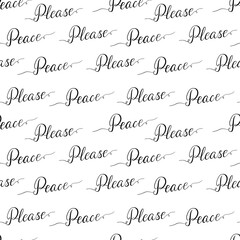 Naklejka premium Symbol of peace. Concept of peace conflict. Vector seamless pattern, white background.