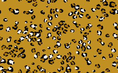 Abstract modern leopard seamless pattern. Animals trendy background. Color decorative vector stock illustration for print, card, postcard, fabric, textile. Modern ornament of stylized skin