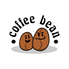 illustration of two coffee beans. good for any business related to coffee.