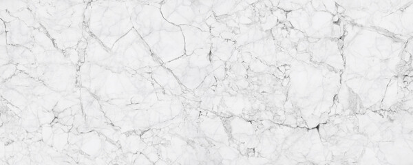 Panorama white marble stone texture for background or luxurious tiles floor and wallpaper decorative design. - 515560384