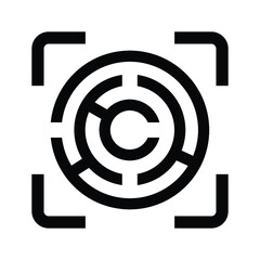 Strategy, Maze Icon. Gray vector graphics.