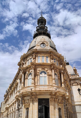 Fototapeta na wymiar CARTAGENA, SPAIN april 1 2022 view of Ayuntamiento de Cartagena in Spain
