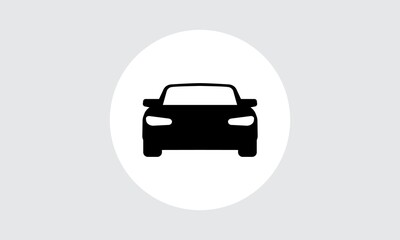 Car front view, flat simple icon transport concept. design element. Sign symbol Auto. Vector illustration isolated