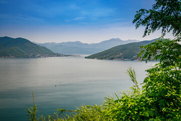 Beautiful view of the Bay of Kotor, also known as the Boka