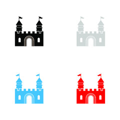 Obraz premium Kingdom build silhouette logo vector