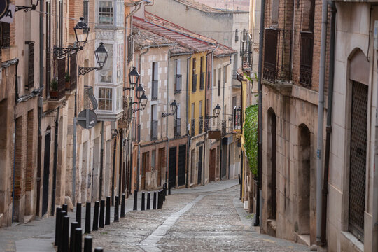 Tafalla, a Spanish village where time has not passed, streets and stone houses. Spain