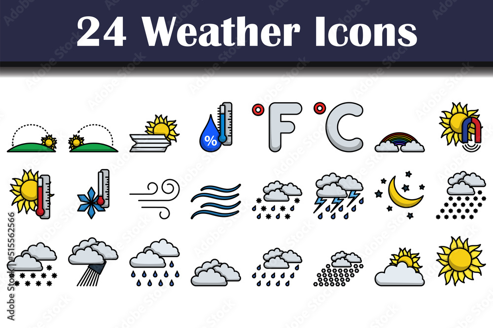 Canvas Prints weather icon set