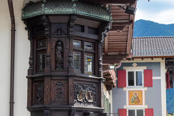 Fototapeta premium painted facade in the city of Garmisch-Partenkirchen, Bavaria