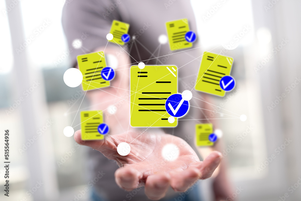 Wall mural concept of document validation