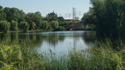 wasser, see, landschaft, fluss, blau, baum, natur, himmel, sommer