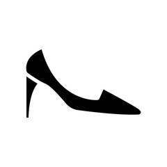 Women's shoes icon. Suitable for accessories icon. Solid icon style, glyph. Simple design editable