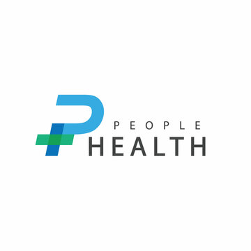 Letter P Health Care And Hospital Logo Template
