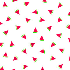 watermelon pattern for background. Seamless background with watermelon. Pieces of watermelon on background. Summer time. A simple pattern. Vector illustration.